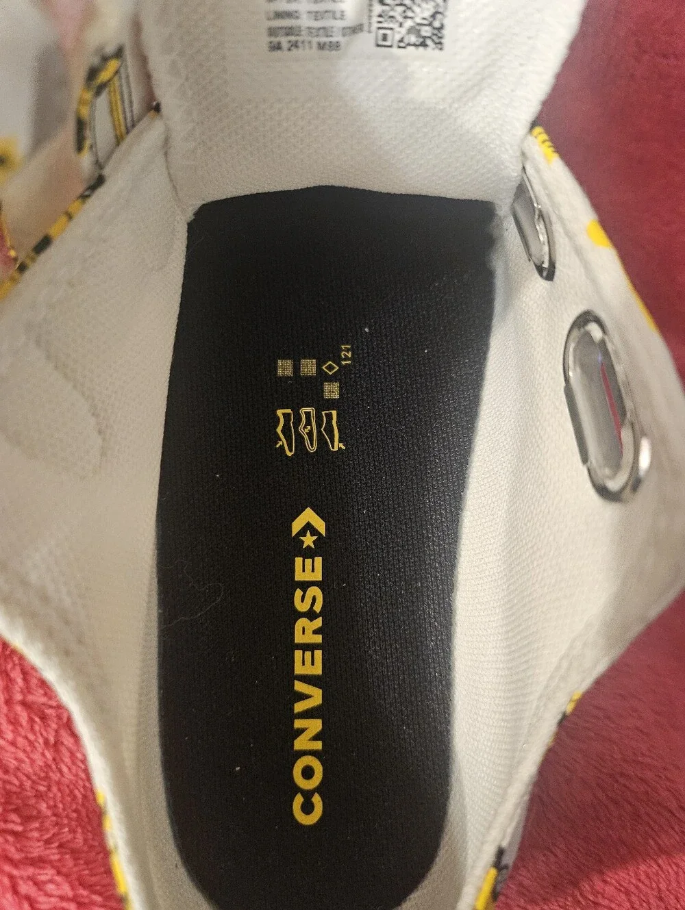 Converse Kids White Canvas Sneakers with Yellow Construction Truck Print 8